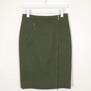 J. Crew 100% Wool Pencil Skirt Size 6 Lined Knee Length Side & Back Zipper